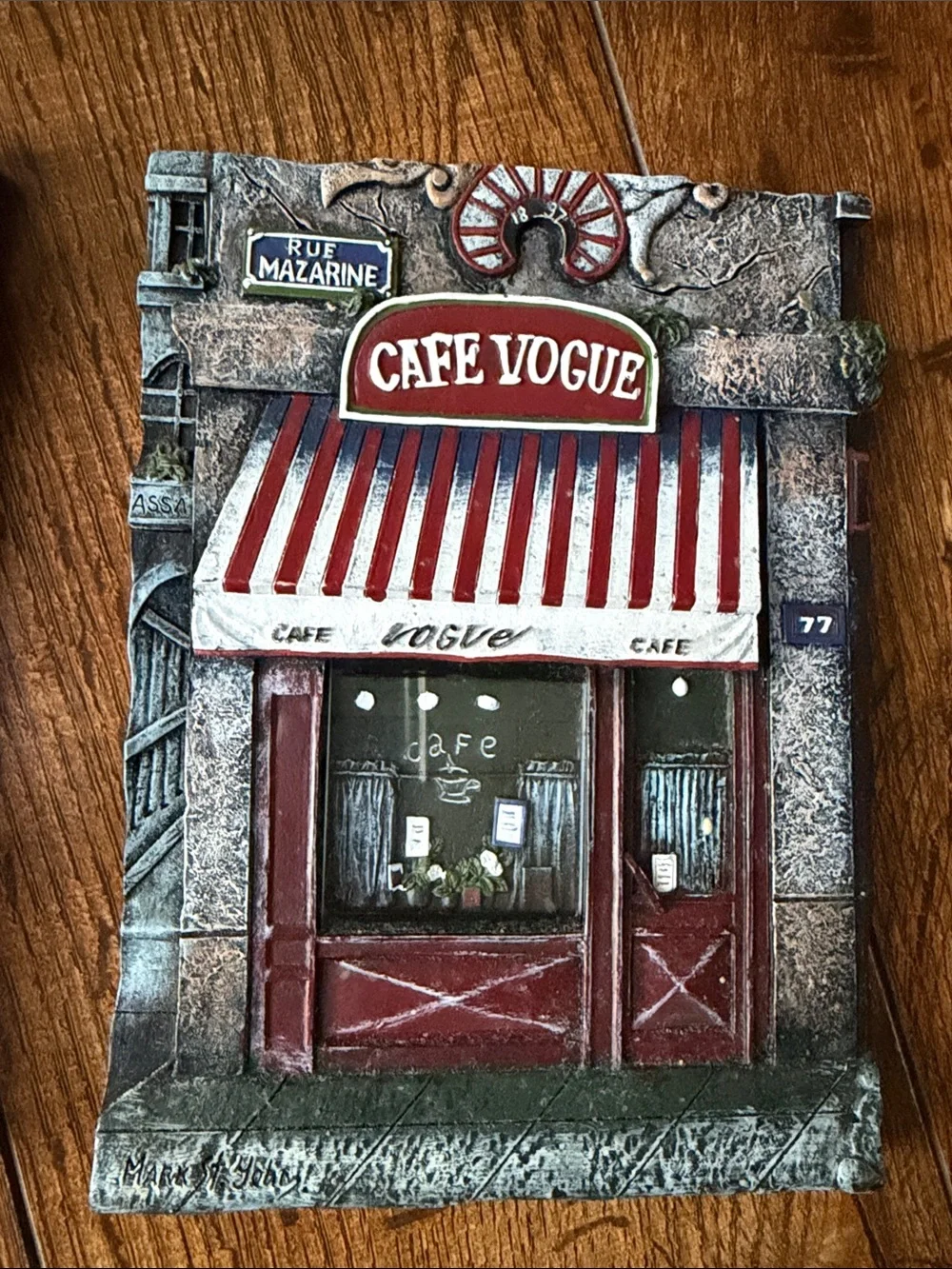 Set of 6 European Café Wall Plaques 3D